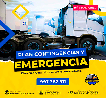 Aprobación de Planes de Contingencia para el Transporte de Materiales y Residuos Peligrosos en el Sector Transportes MTC ETRANSRESOL