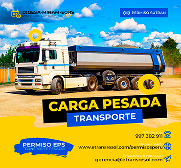 Transporte Terrestre Nacional e Internacional de Vehículos de Carga Pesada MTC ETRANSRESOL