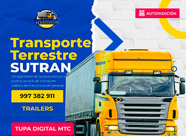 SUTRAN Transporte Terrestre de Mercancías Permisos y Autorizaciones